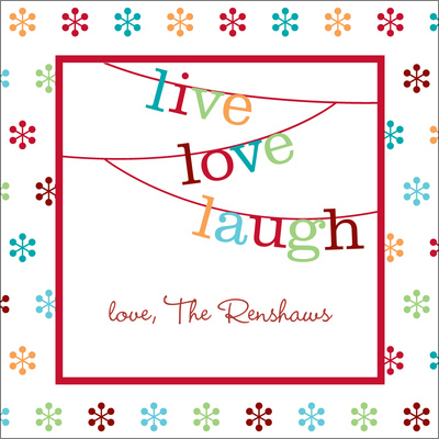 Banner Live Love Laugh Gift Stickers